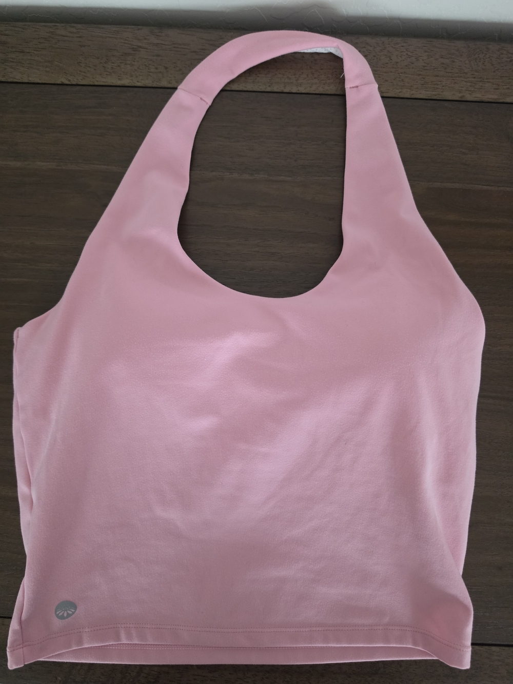 Senita Athletics Pink Halter Crop Top Sports Bra